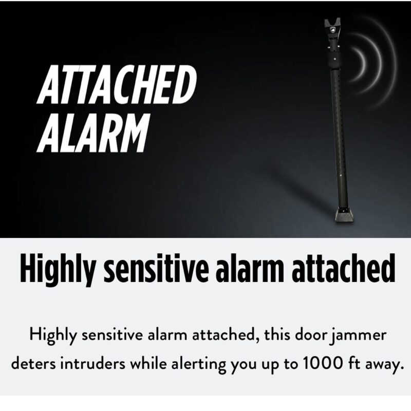 DOOR KEEPER WITH ALARM - HEAVY DUTY DUAL FUNCTION SECURITY BAR - Image 3