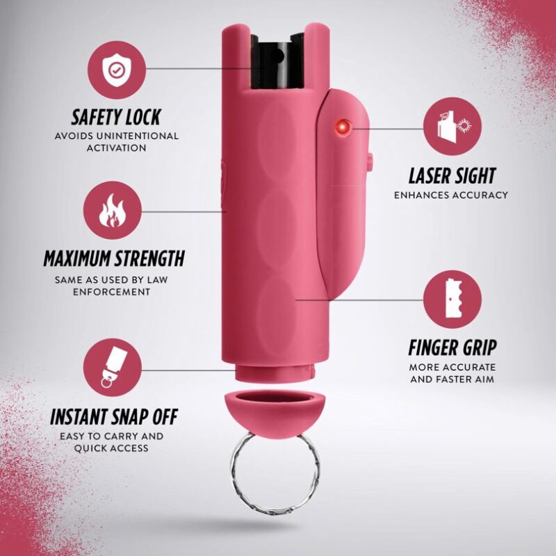 ACCUFIRE 2 LASER ASSIST KEYCHAIN PEPPER SPRAY WITH INSTANT RELEASE SPRAY - Image 3